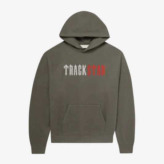 Trackstar Charcoal Tracksuit Red & Grey Blade Font