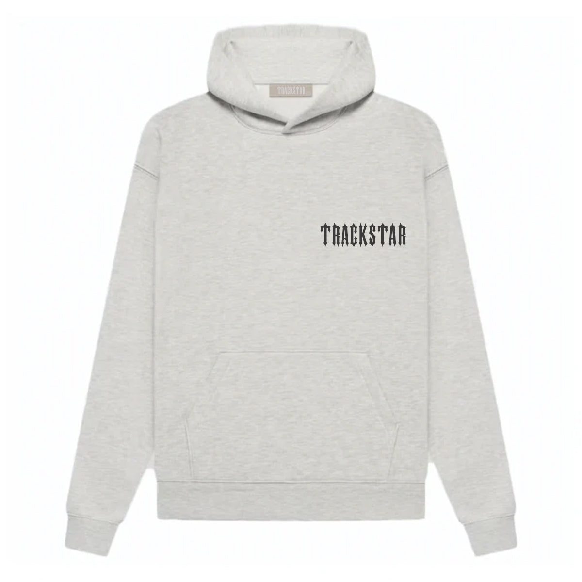 Trackstar Gray Hoodie | Unisex Streetwear Pullover Sweatshirt, Gothic Font Graphic