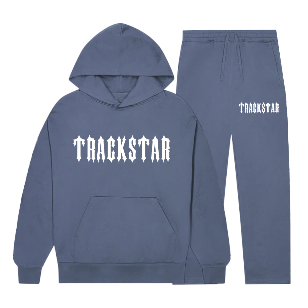 Trackstar Split Gothic Tracksuit – Charcoal Hoodie Joggers