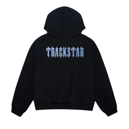 TRACKSTAR Zip-Up Hoodie & Jogger Set Black