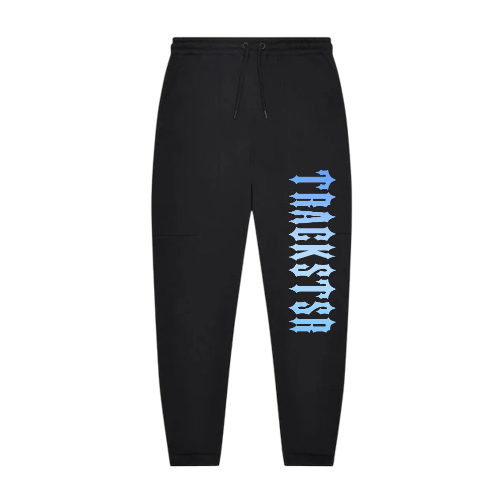 Trackstar Black Hoodie and Jogger Set with Blue