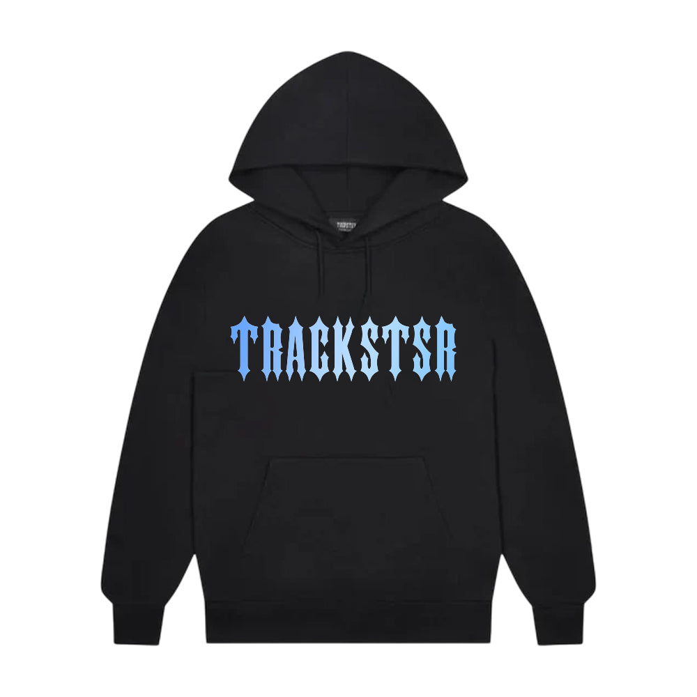 Trackstar Black Hoodie and Jogger Set with Blue