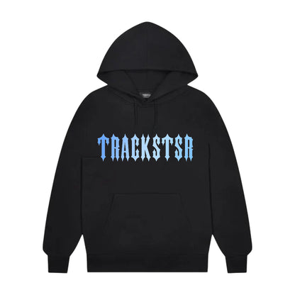 Trackstar Black Hoodie and Jogger Set with Blue