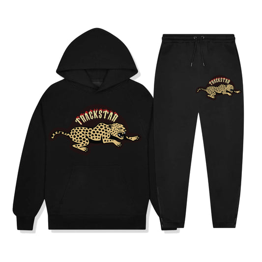 Trackstar Hoodie Sweatpants Set | Unisex Jogger Tracksuit with Leopard Graphic