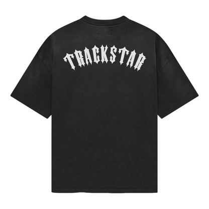 TRACKSTAR Gothic T-Shirt | Oversized Streetwear Tee with Arched Blade Font Graphic