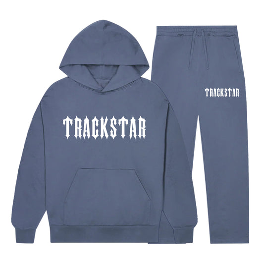 Trackstar Split Gothic Tracksuit – Charcoal Hoodie Joggers