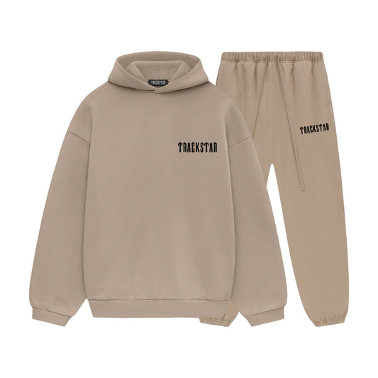 TRACKSTAR Oversized Beige Tracksuit