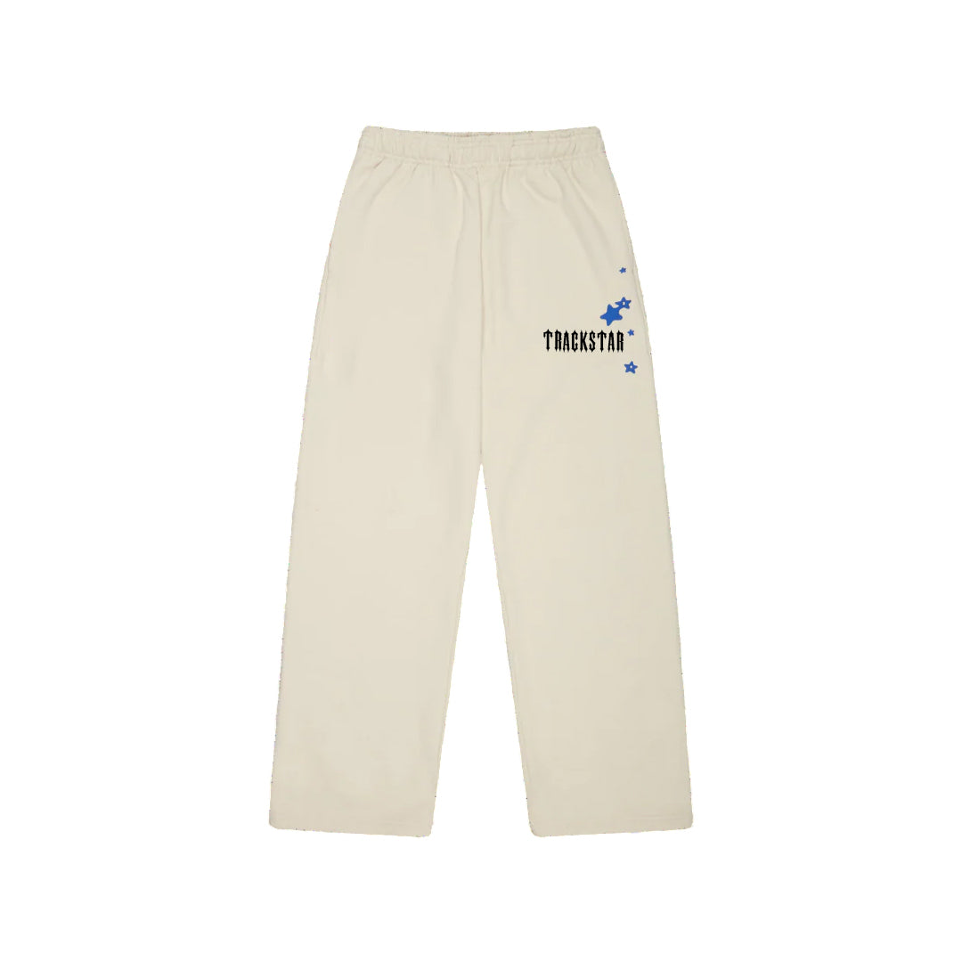 Trackstar Cream Tracksuit Blue Starburst Print